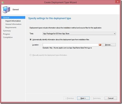 How to Add a Second Deployment Type (iPhone) to an Existing Application-Step 5 How to Add a Second Deployment Type (iPhone) to an Existing Application-Step 5