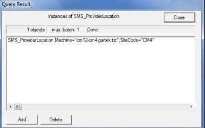 Remotely Determine the SMS Provider Using WBEMTest v2