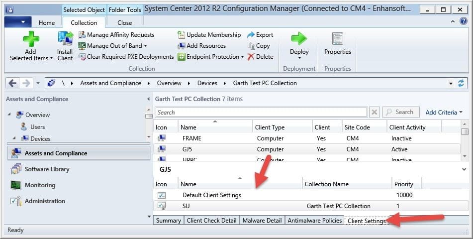 Resultant Client Settings