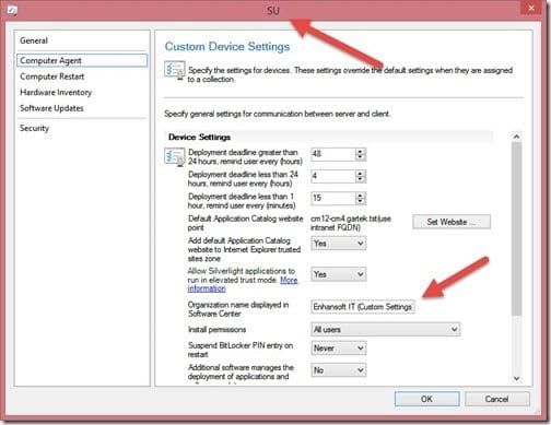 Resultant Client Settings for Computer Agent