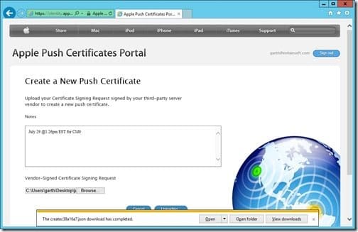 Apple Push Certificate-Step 4