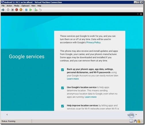 Configuring an Android 5.1 RC1 VM-Step 11