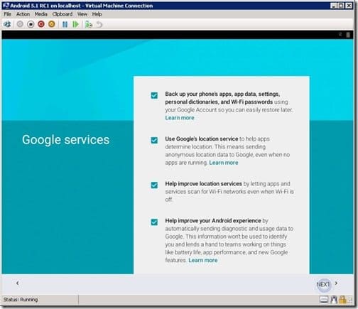 Configuring an Android 5.1 RC1 VM-Step 12