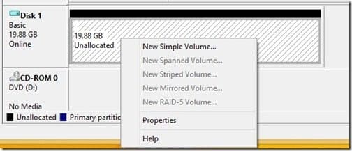 Creating a Standalone VHD-New Simple Volume Creating a Standalone VHD-New Simple Volume