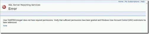 SSRS Access Denied Message SSRS Access Denied Message