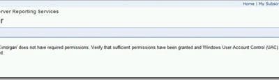 SSRS Access Denied Message