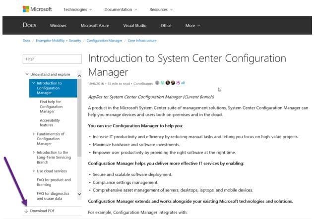 How to Make Searching ConfigMgr’s Online Documentation Easier