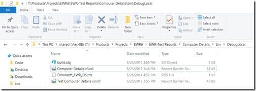 SSDT and RDL Versions-RDLs