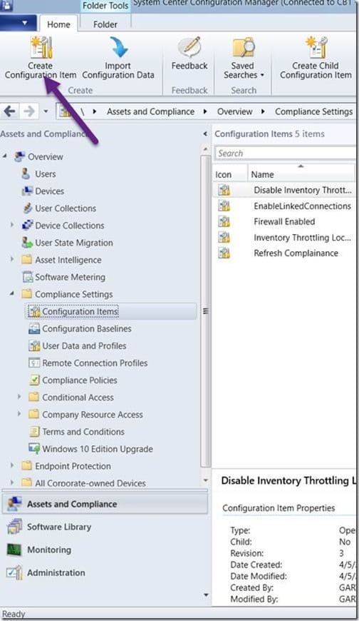 Create Configuration Item Create Configuration Item