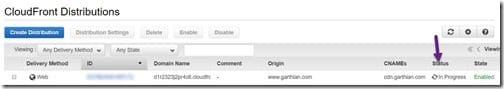 Amazon CloudFront-Status