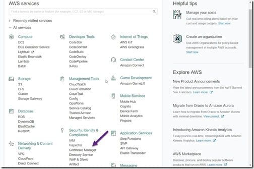 Installing W3 Total Cache and Amazon CloudFront on WordPress-Certificate Manager