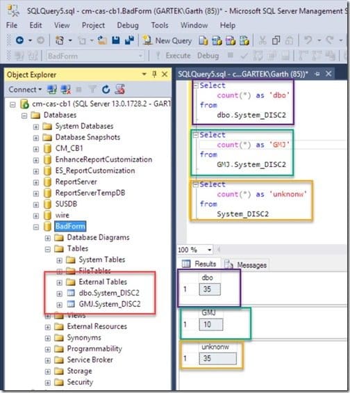 What Are the Four-Part Names of a SQL Server Object-Bad Form Query Example