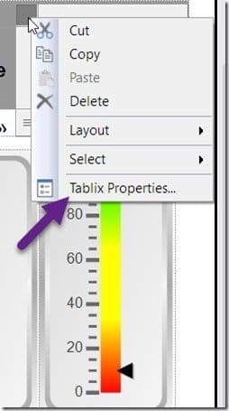 How Can I Hide an SSRS Gauge in a Dashboard-Tablix Properties