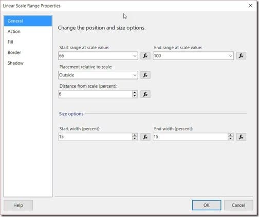 How Can I Update the Plain SSRS Gauge in a Dashboard-Linear Scale Range Properties
