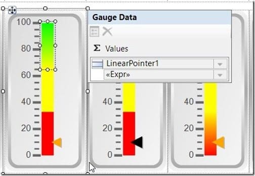 How Can I Update the Plain SSRS Gauge in a Dashboard-Updated Top Third