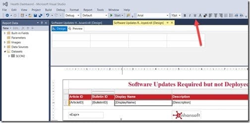 URLs and SSRS - Underline Button