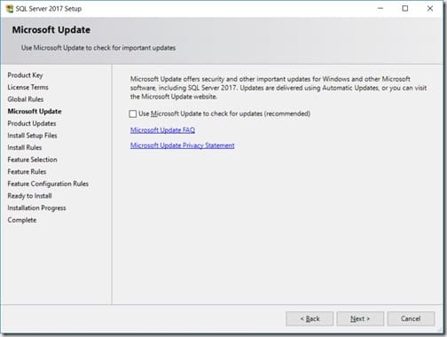 SQL Server 2017 - Microsoft Update