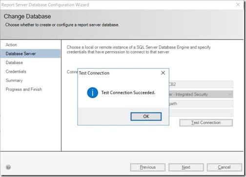 Test Connection Succeeded