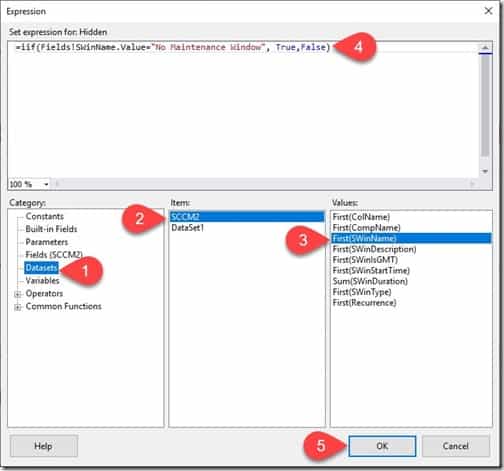 Hide Unused Rows in a Tablix - Expression