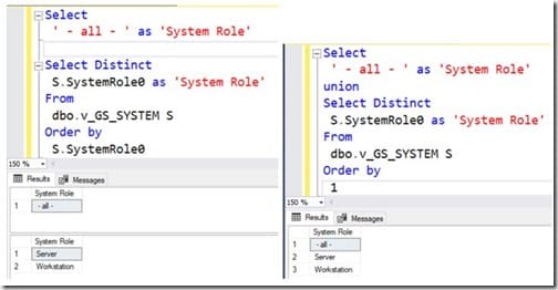 All Option - Prompt Query
