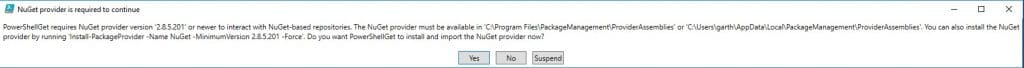 Tesla with PowerShell - NuGet Provider