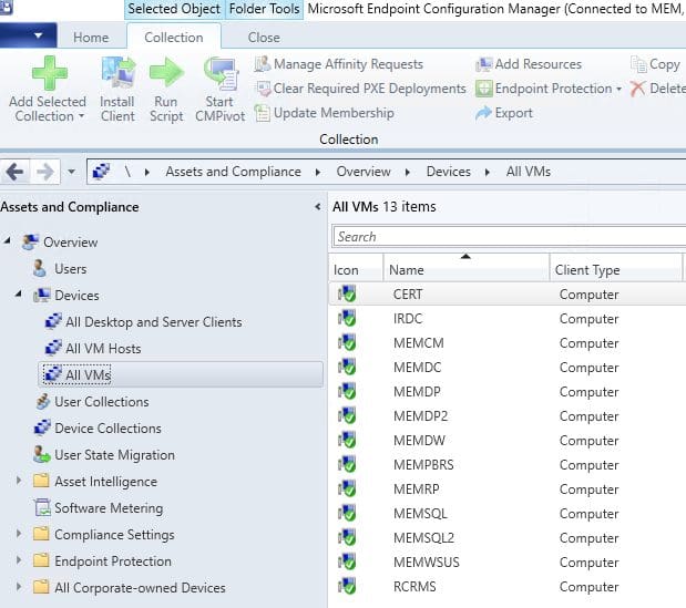 All VM Collections