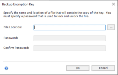 Backup Encryption Key